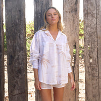Set Pijama Shorts Sienna White Palms