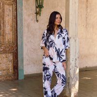 Pijama Largo Dehli Smoke Flowers