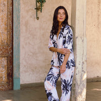Pijama Largo Dehli Smoke Flowers