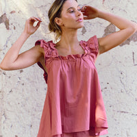 Set Pijama Largo Santorini Rust