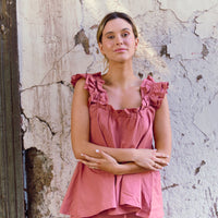 Set Pijama Largo Santorini Rust