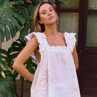 Set Pijama Largo Santorini White Palms