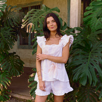 Set Pijama Santorini White Palms