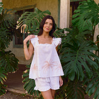 Set Pijama Santorini White Palms