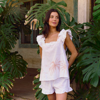 Set Pijama Santorini White Palms