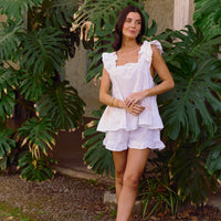 Set Pijama Santorini White Palms