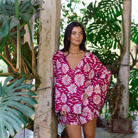 Set Pijama Short Bombay Burgundy