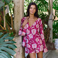Set Pijama Short Bombay Burgundy