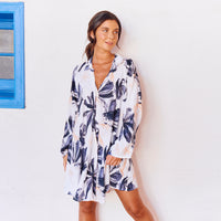 Camisa De Dormir Cali Smoke Flowers Winter