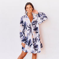 Camisa De Dormir Cali Smoke Flowers Winter