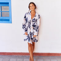 Camisa De Dormir Cali Smoke Flowers Winter