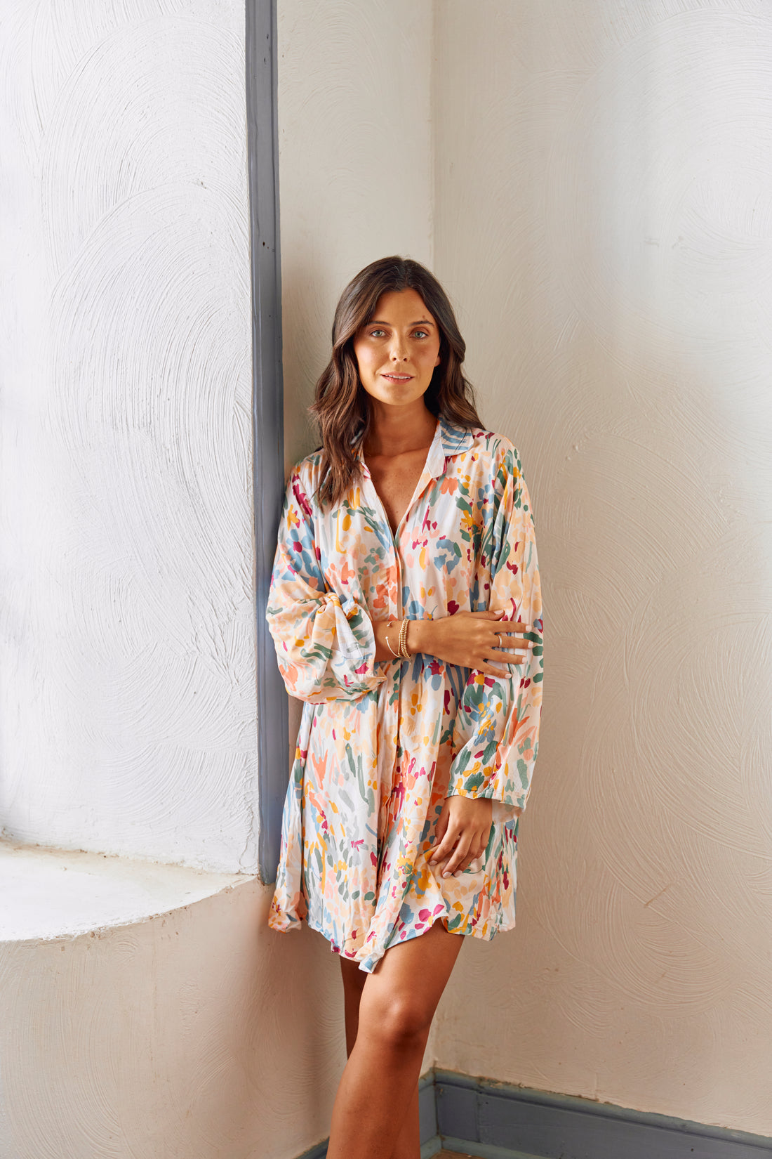 Camisa De Dormir Cali Peach Pink