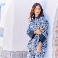 Pijama Largo Menorca Black Leaves