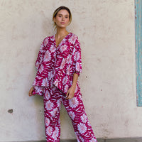 Pijama Largo Dehli Burgundy