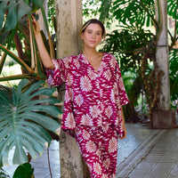 Pijama Largo Dehli Burgundy