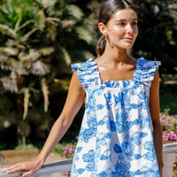 Pijama Largo Santorini Blue Garden
