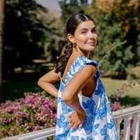 Pijama Largo Santorini Blue Garden
