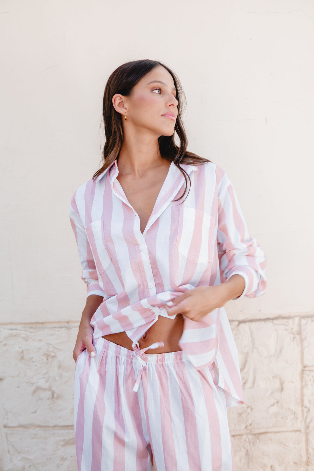 Pijama Largo Sienna Rose Stripes