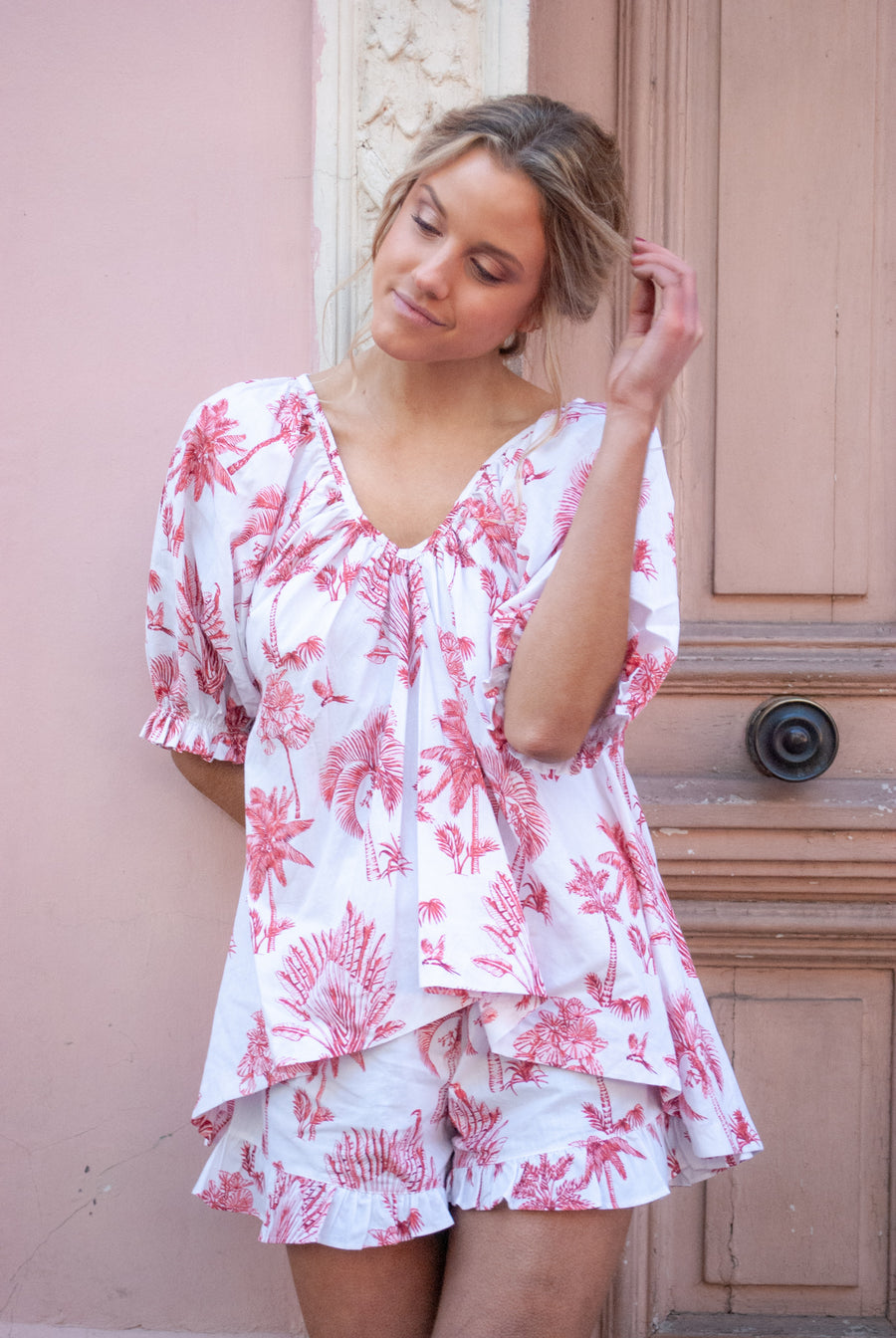 Set Pijama Rio Red Palms