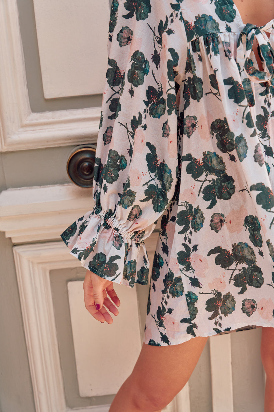 Camisa De Dormir Niza Black Roses