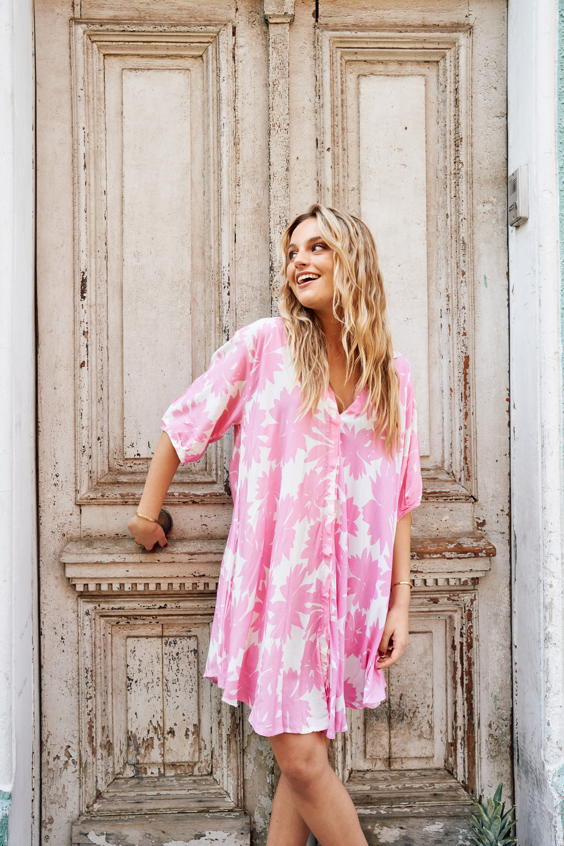 Camisa De Dormir Cali Electric Pink