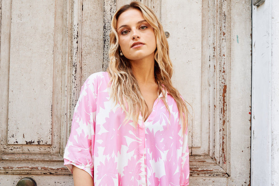 Camisa De Dormir Cali Electric Pink