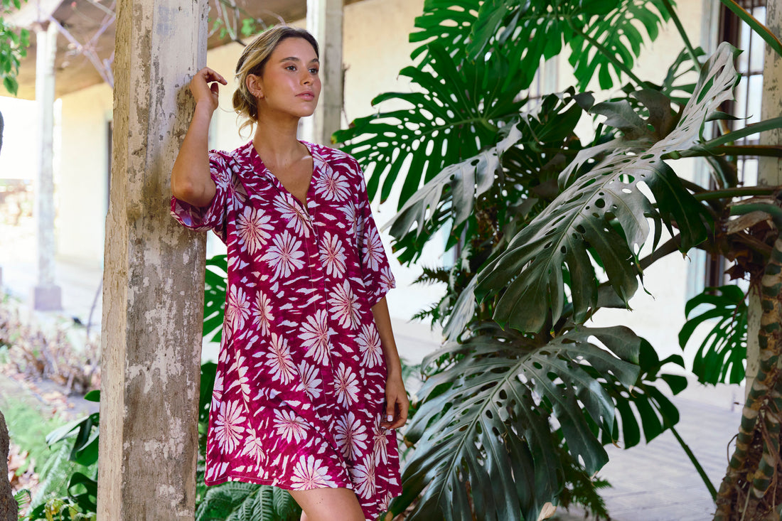 Camisa De Dormir Cali Burgundy
