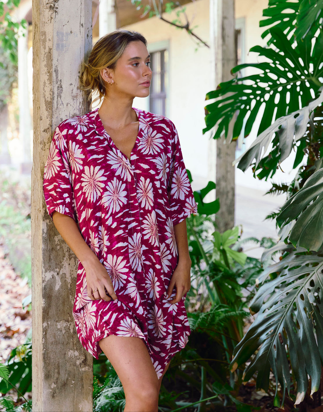 Camisa De Dormir Cali Burgundy