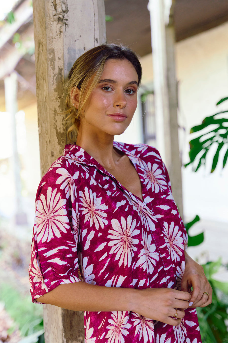 Camisa De Dormir Cali Burgundy