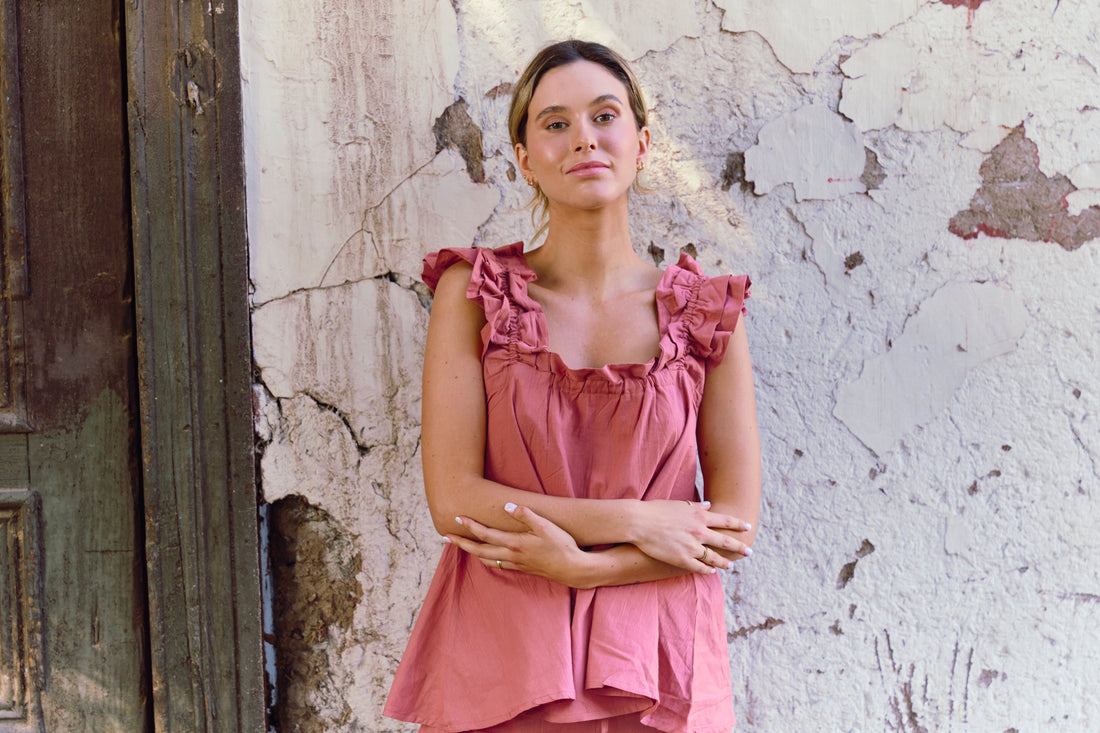Set Pijama Largo Santorini Rust