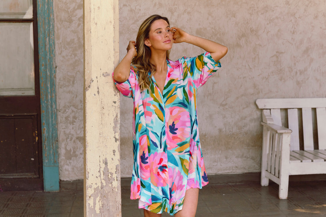 Camisa De Dormir Cali Garden Fleurs