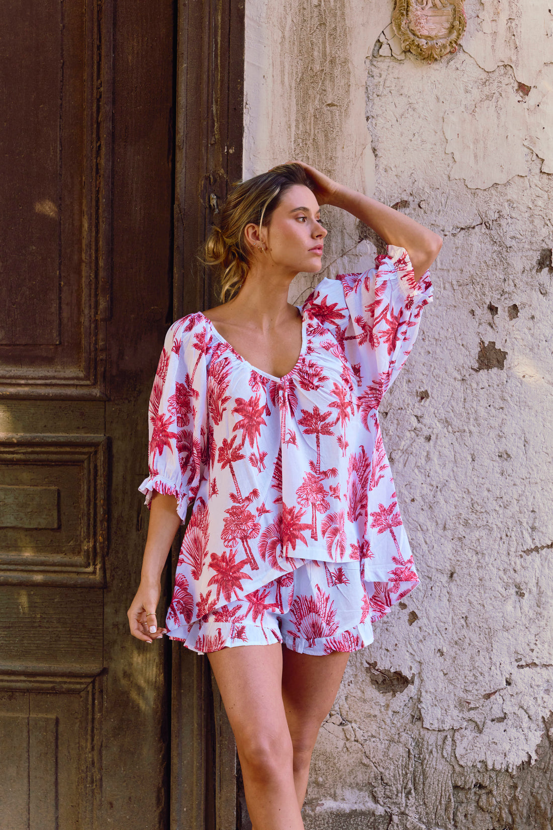 Set Pijama Rio Red Palms