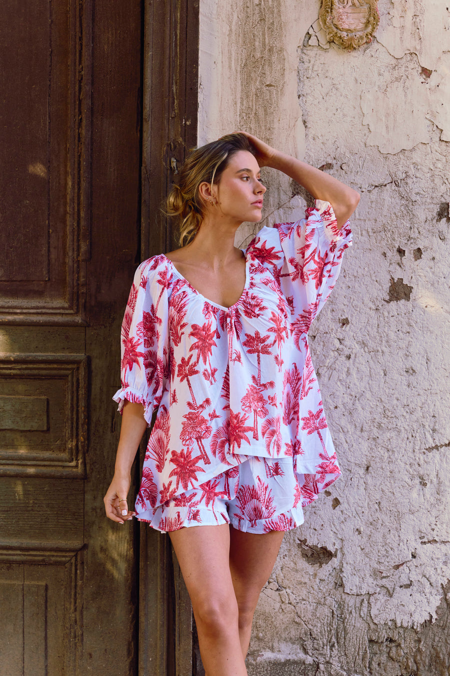 Set Pijama Rio Red Palms