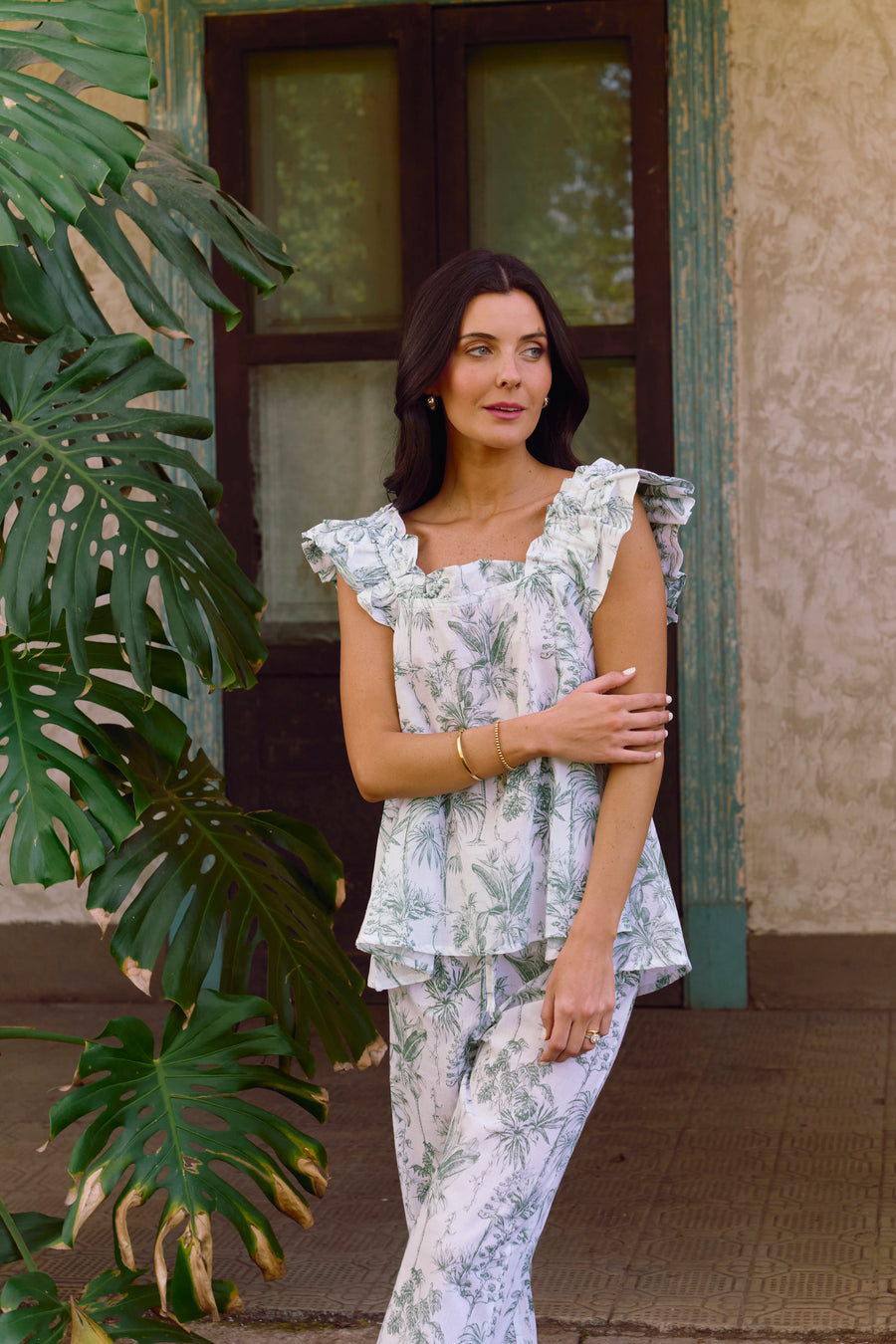 Pijama Largo Santorini Vintage Palms