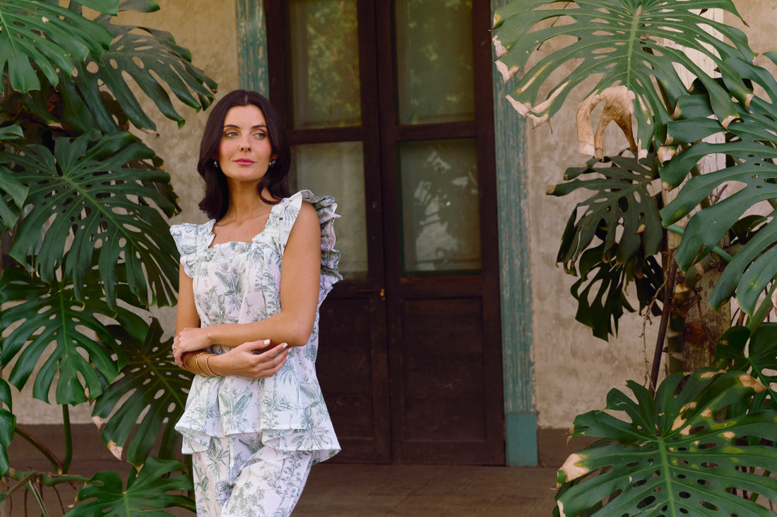 Pijama Largo Santorini Vintage Palms
