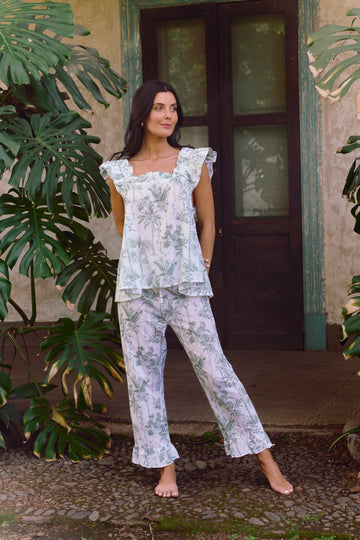 Pijama Largo Santorini Vintage Palms