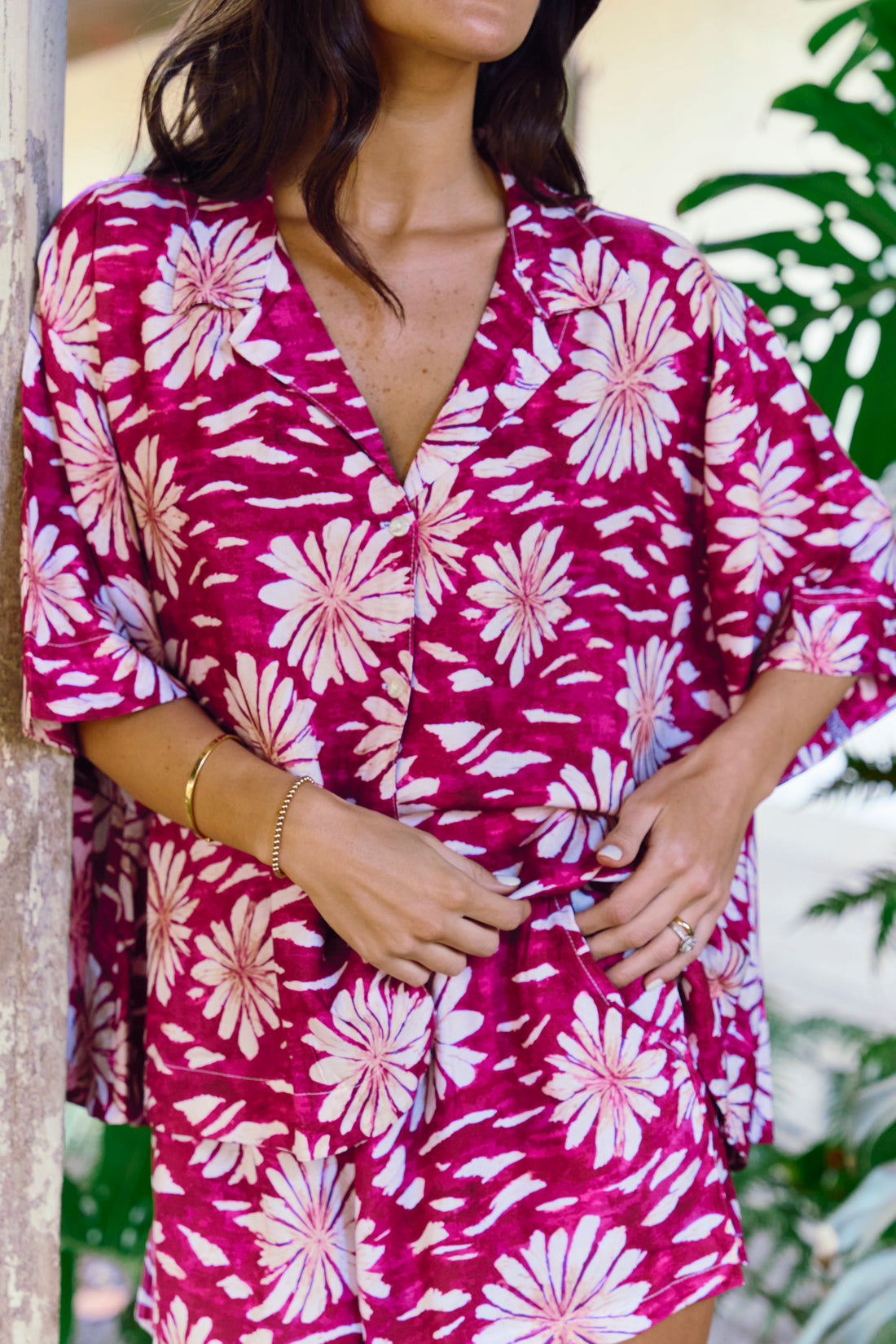Set Pijama Jaipur Burgundy