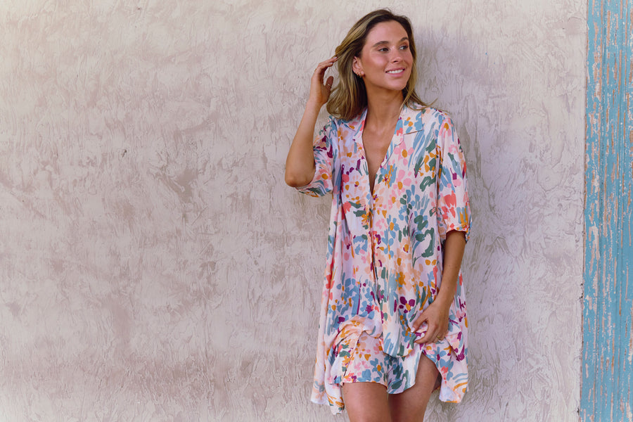 Camisa De Dormir Cali Summer Peach
