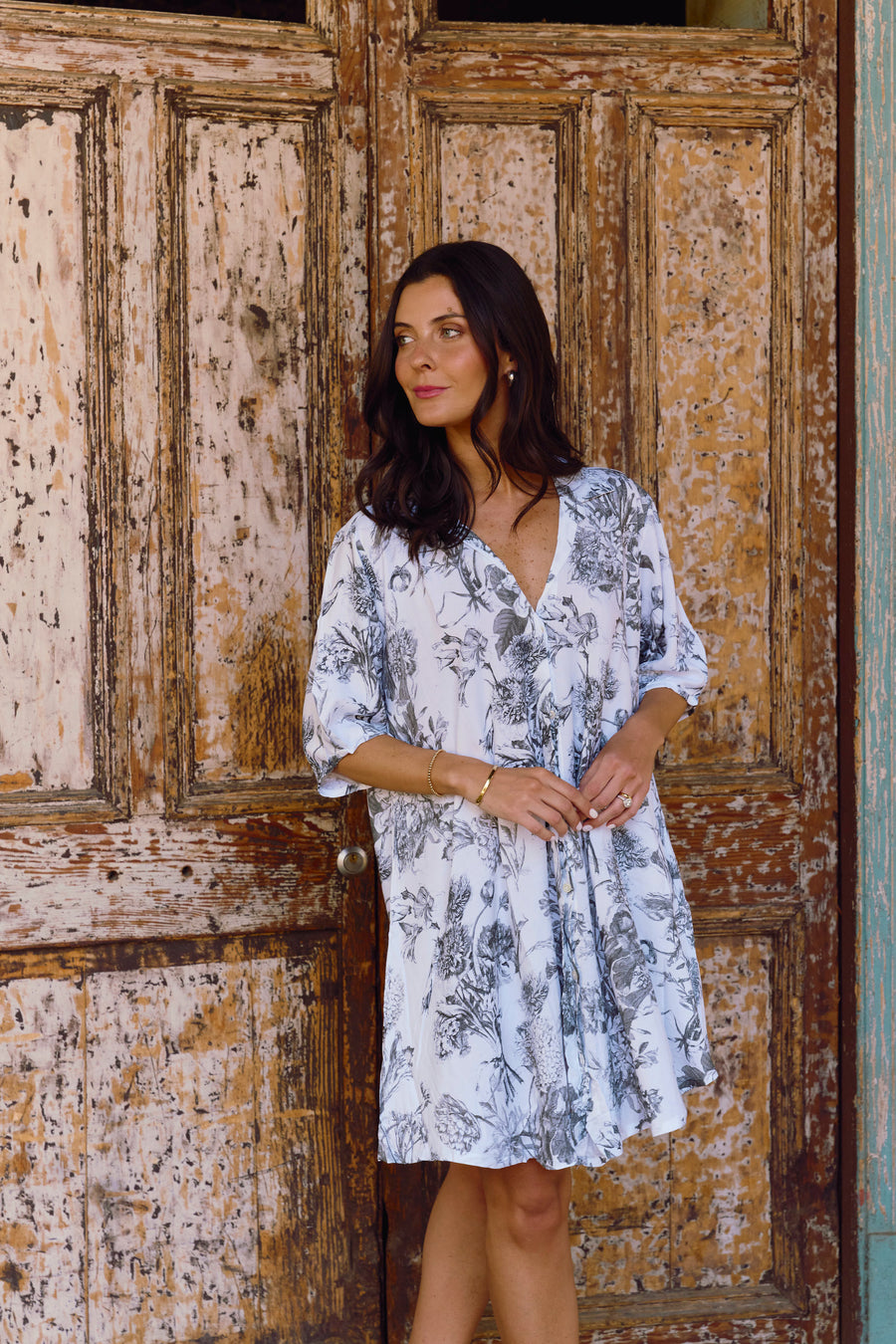 Camisa De Dormir Cali Summer Black Vintage
