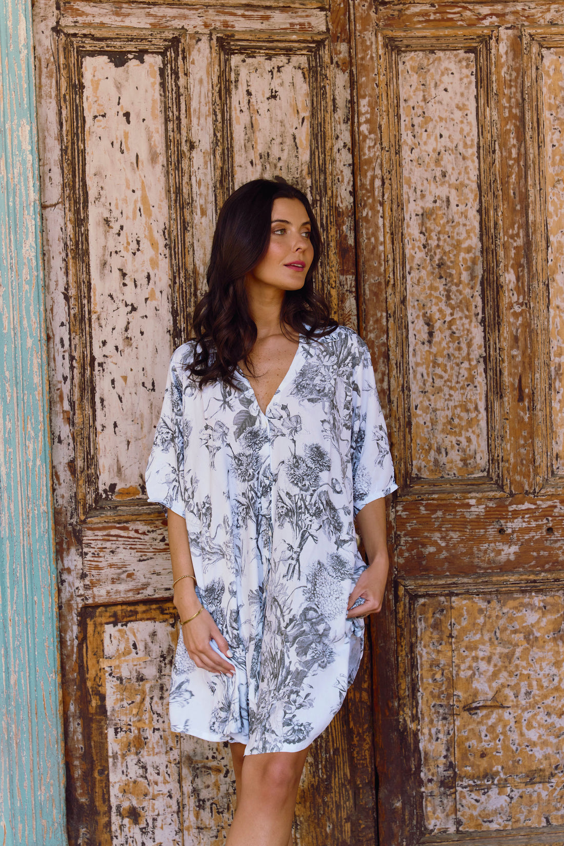 Camisa De Dormir Cali Summer Black Vintage