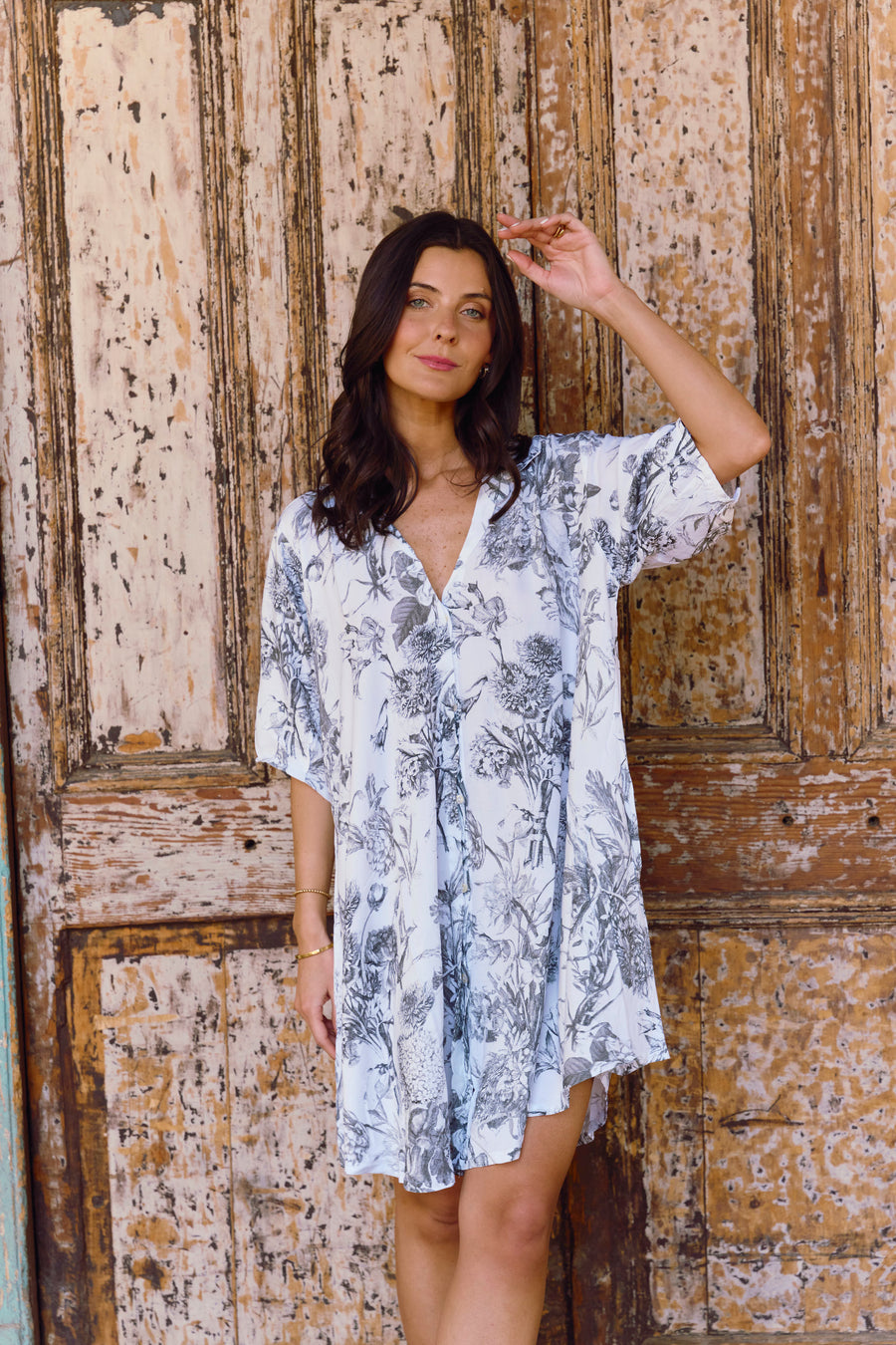 Camisa De Dormir Cali Summer Black Vintage