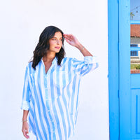 Camisa De Dormir Marsella Blue Stripes