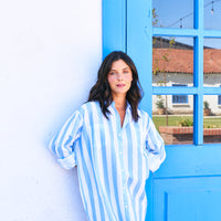 Camisa De Dormir Marsella Blue Stripes