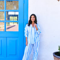 Pijama Largo Sienna Blue Stripes