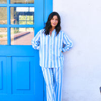 Pijama Largo Sienna Blue Stripes