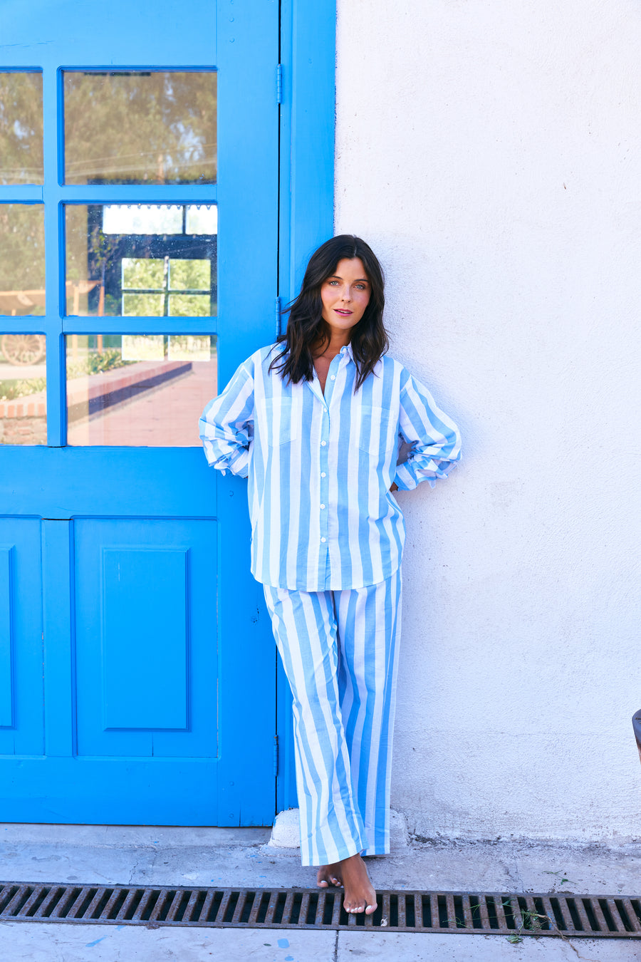 Pijama Largo Sienna Blue Stripes