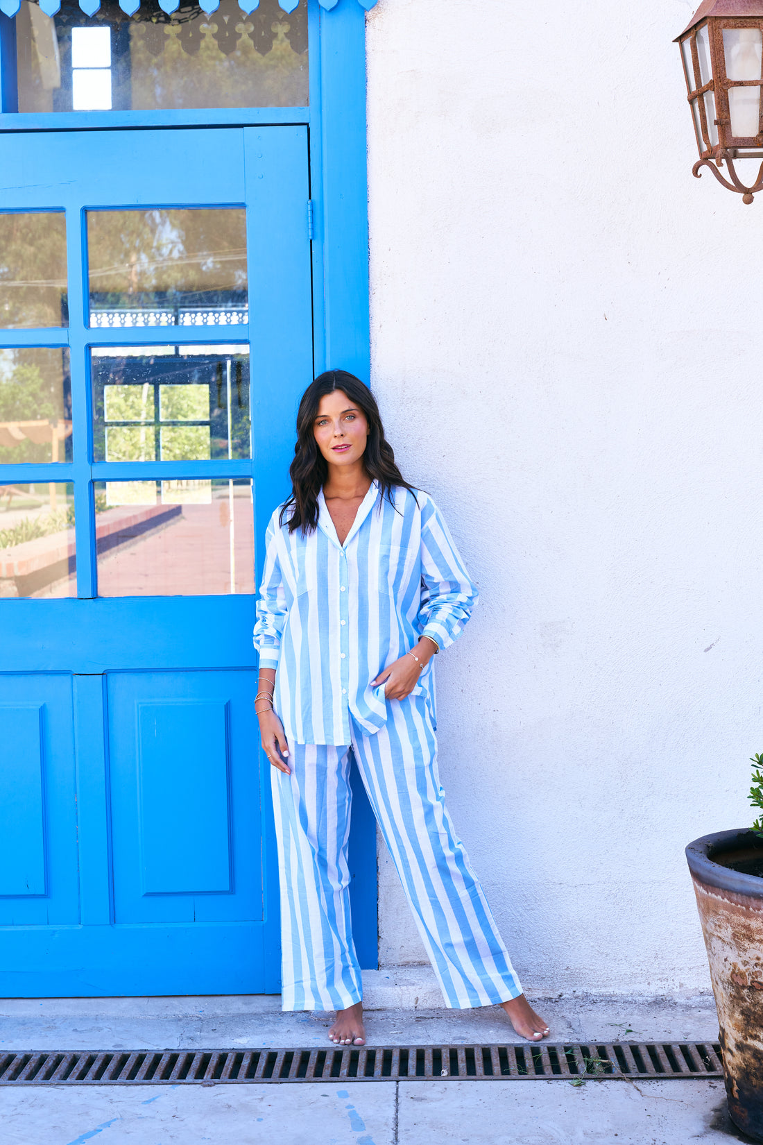 Pijama Largo Sienna Blue Stripes