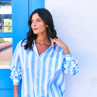 Pijama Largo Sienna Blue Stripes