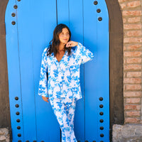 Pijama Largo Budapest Blue Botanic