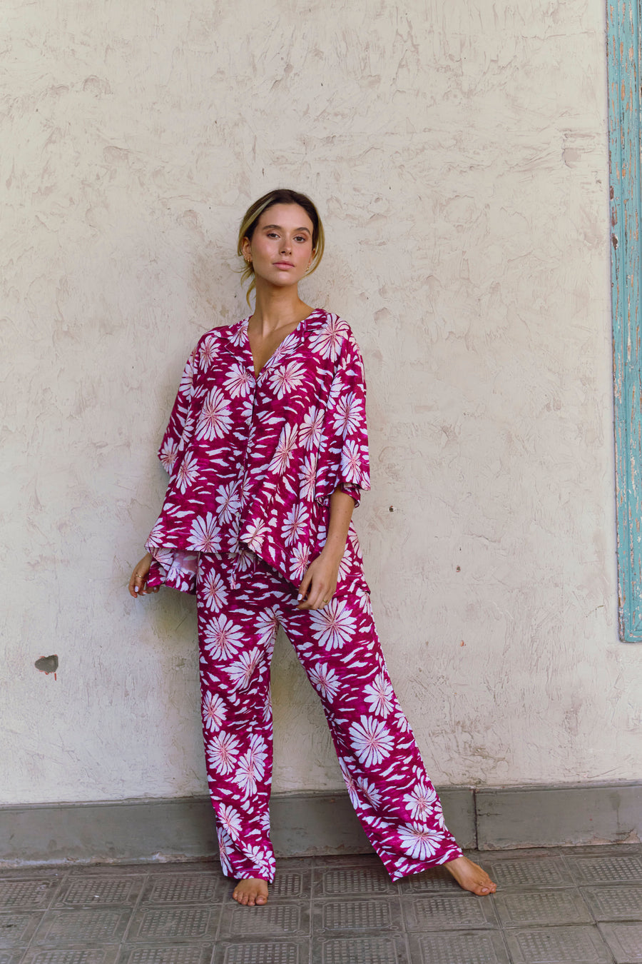 Pijama Largo Dehli Burgundy